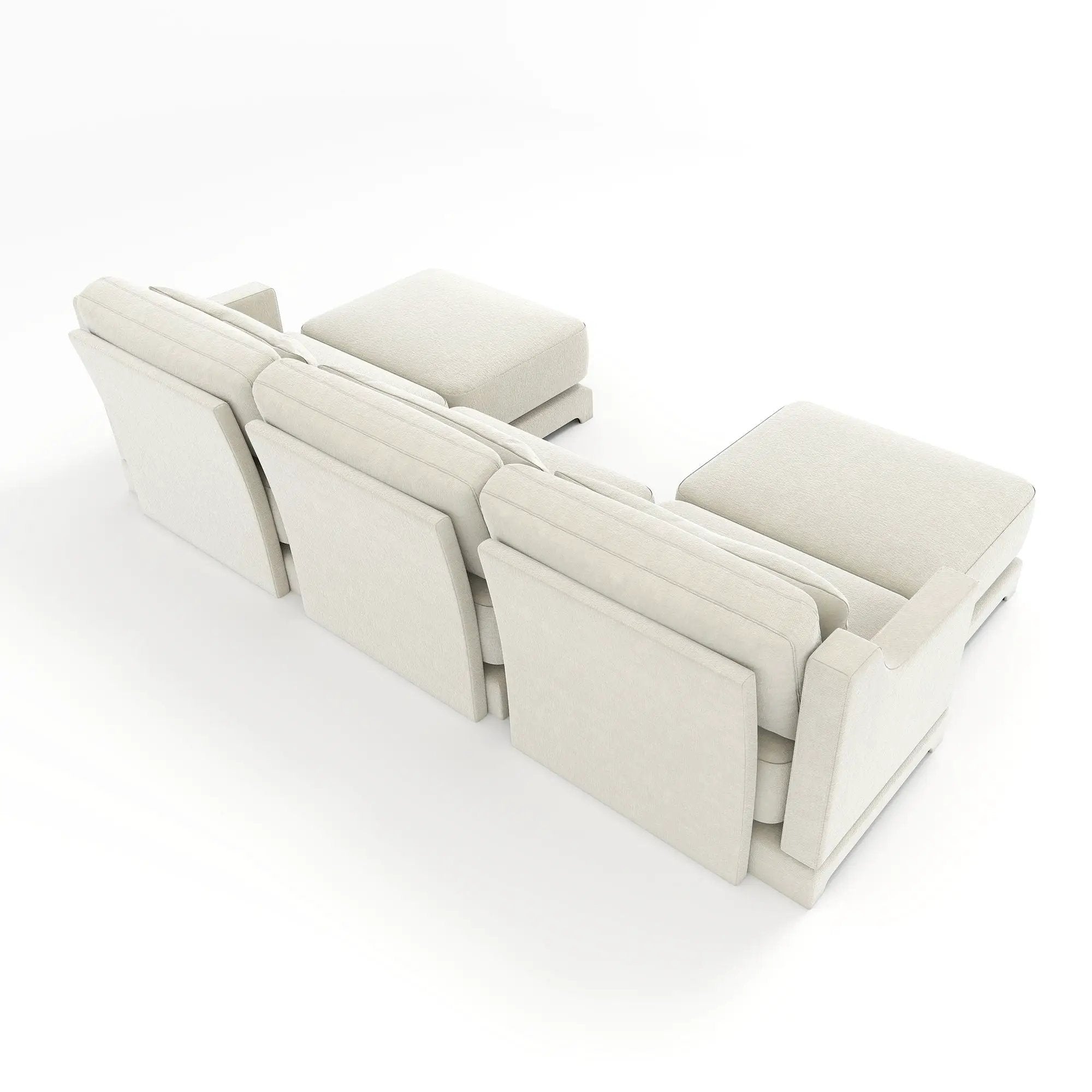 Stylish Sofa With Ottoman And Lumbar Pillows, Ergonomic Design by HouseOfZazla