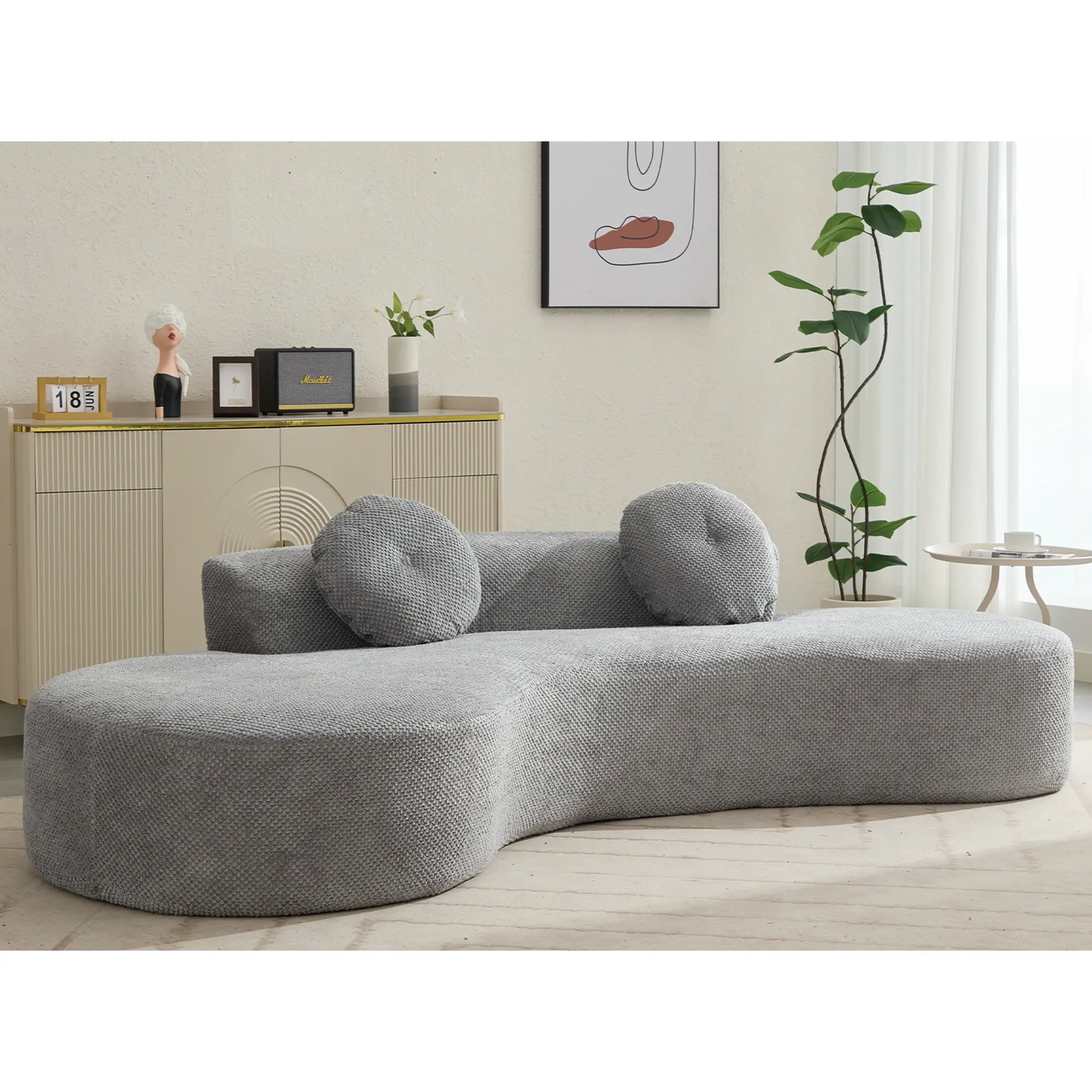 105.5'' Curved Sofa - Modern Minimalist Design by HouseOfZazla