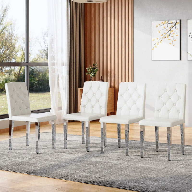 Dining Chairs With Ergonomic Buckle Backrest For Home by HouseOfZazla