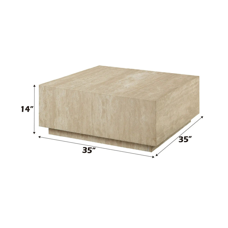 Deon Travertine Table - Beige by HouseOfZazla