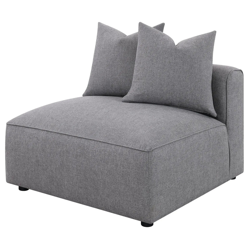 Jennifer Upholstered Armless Chair Grey by Unique Piece Furniture