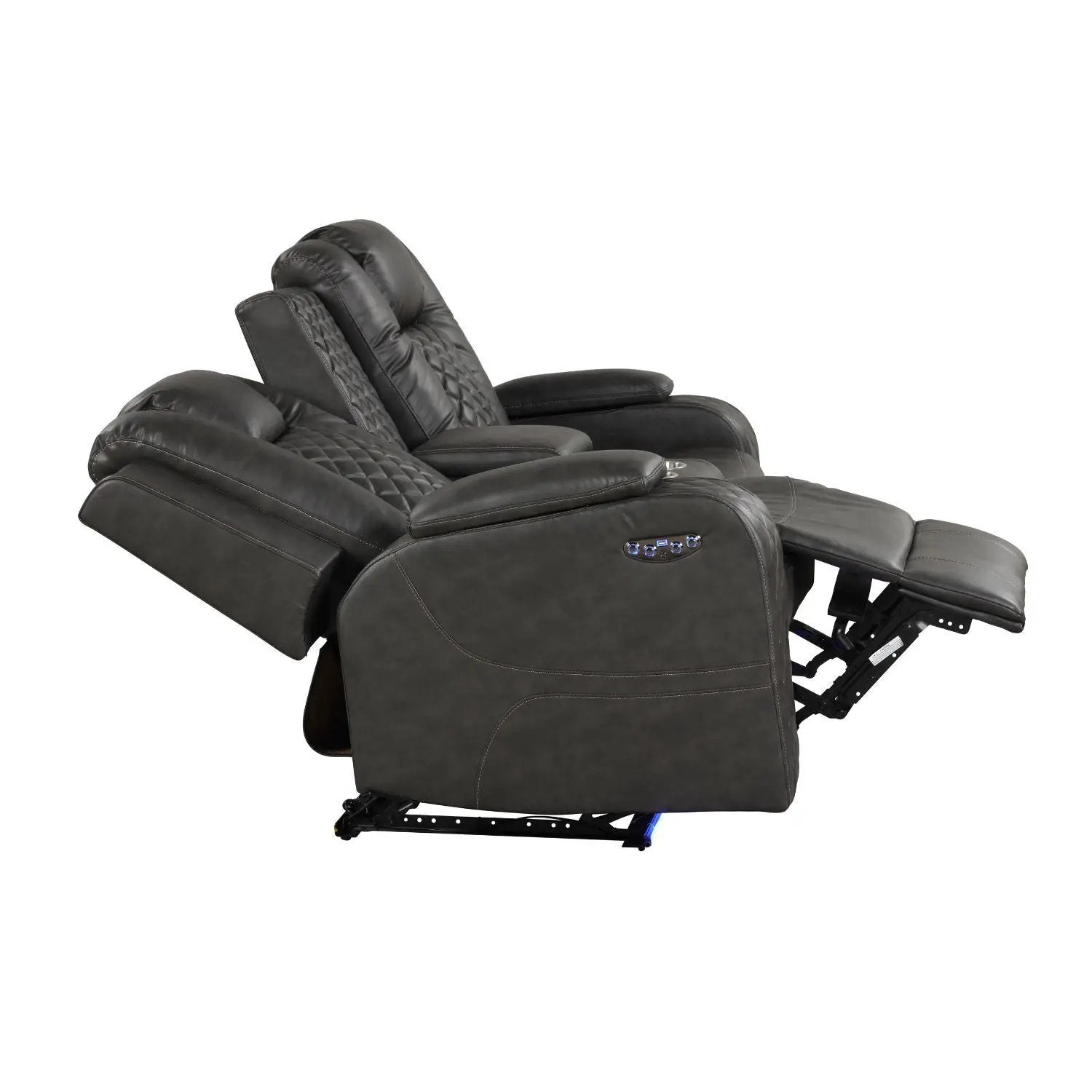 Benz - Power Recliner Set With LED Lighting And USB Charging by HouseOfZazla