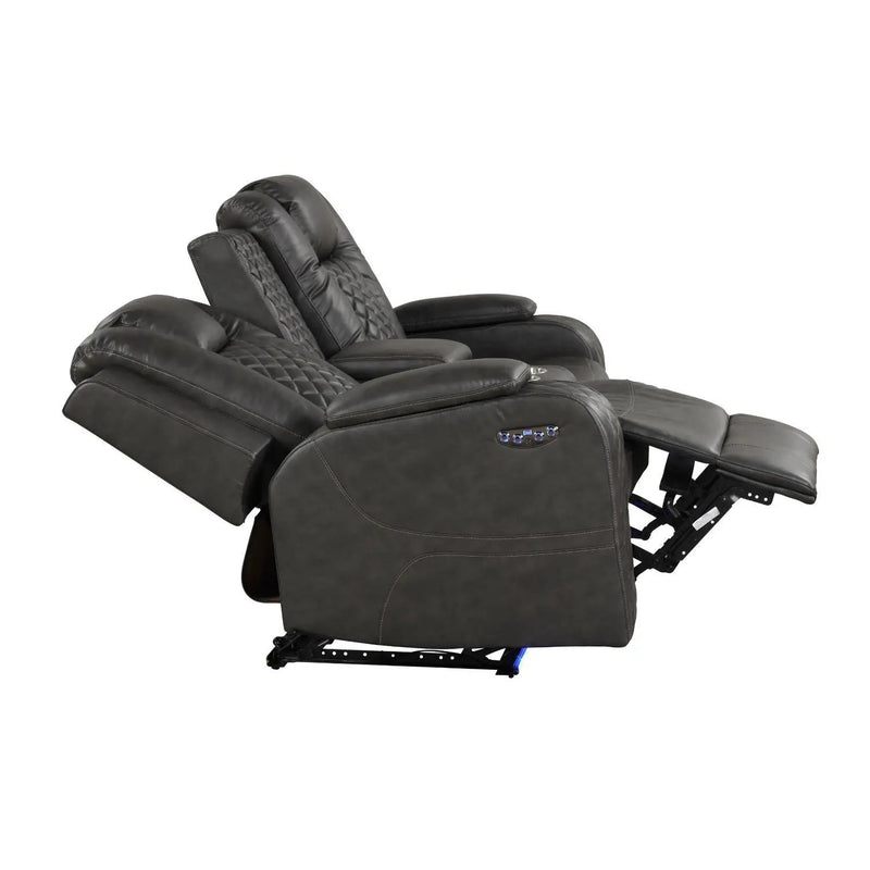 Benz - Power Recliner Set With LED Lighting And USB Charging by HouseOfZazla