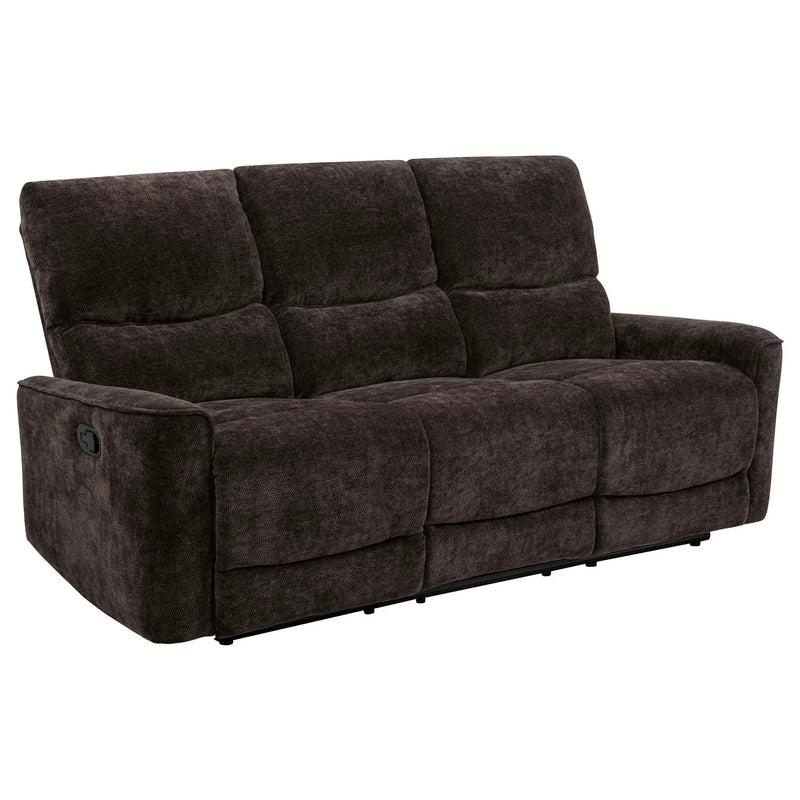 Navarro 3-piece Upholstered Reclining Sofa Set Dark Brown by Unique Piece Furniture