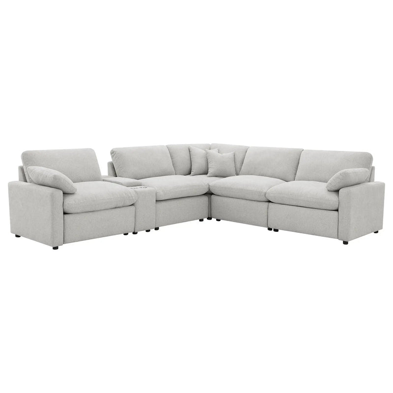 Collins 6-piece Modular Power Reclining Sectional Grey by Unique Piece Furniture