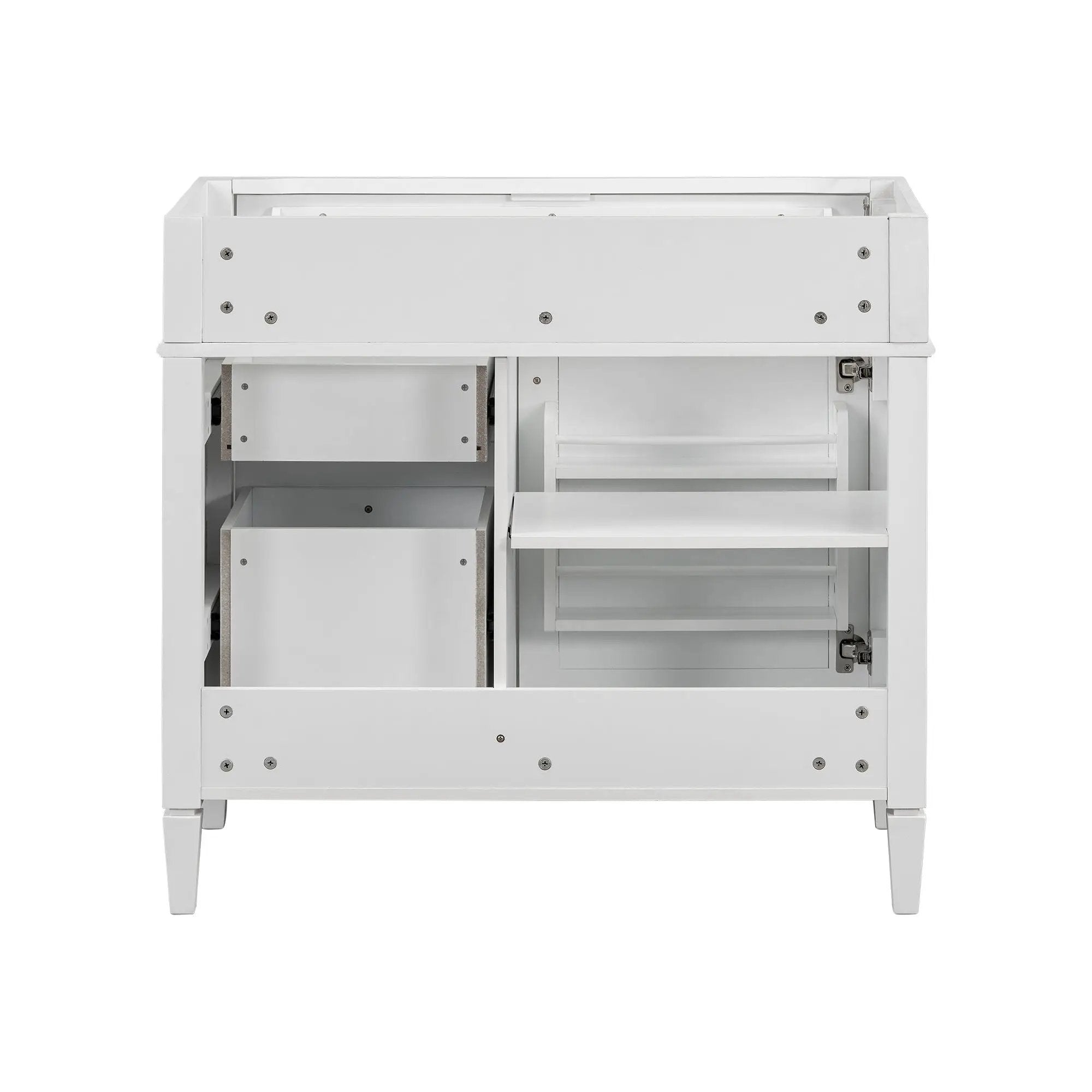Bathroom Vanity With 2 Drawers And Tip-Out Drawer, Storage Cabinet by HouseOfZazla