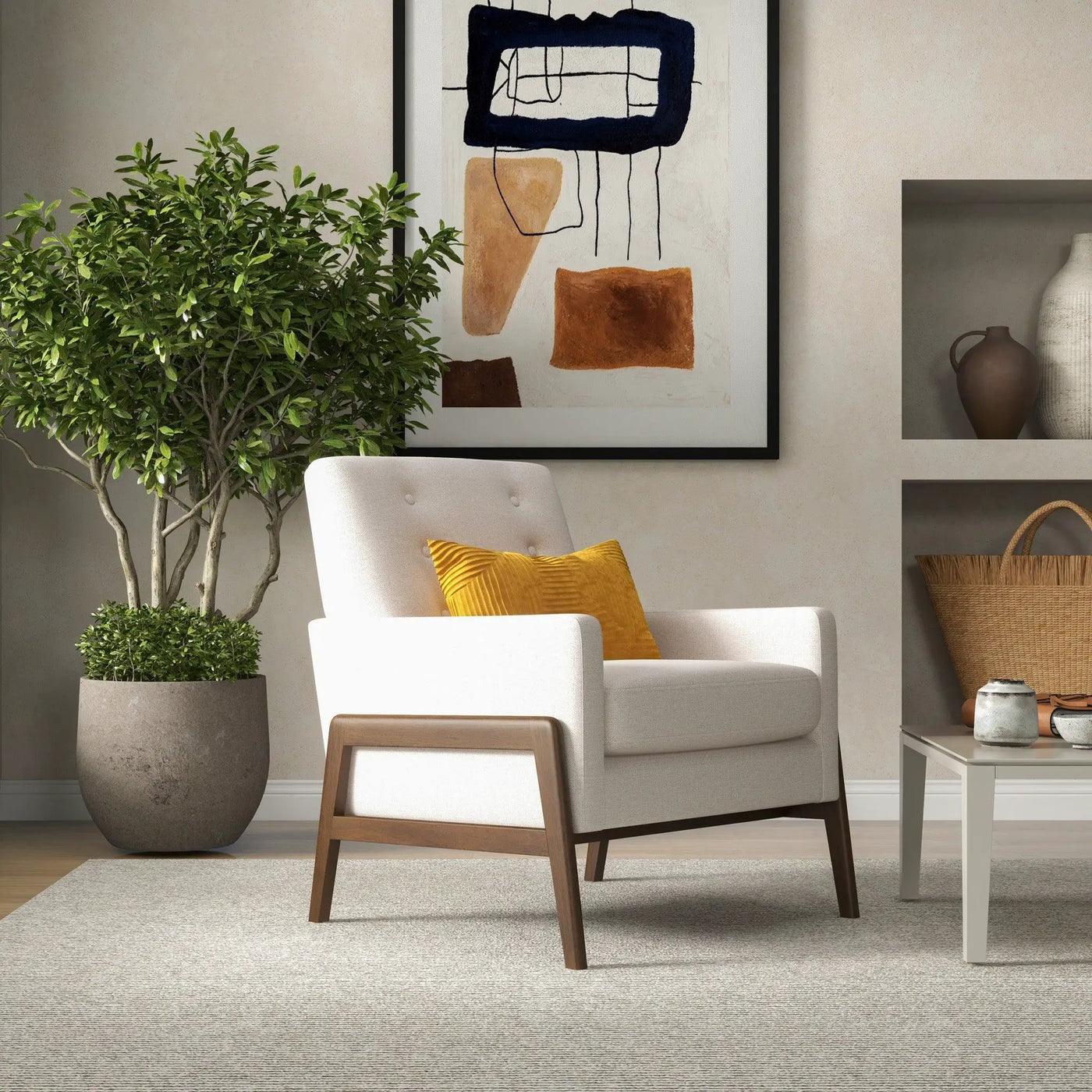 Cole - Solid Wood Lounge Chair by HouseOfZazla