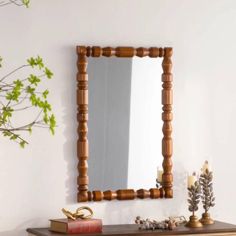 Vintage Wooden Carved Wall Mirror by HouseOfZazla