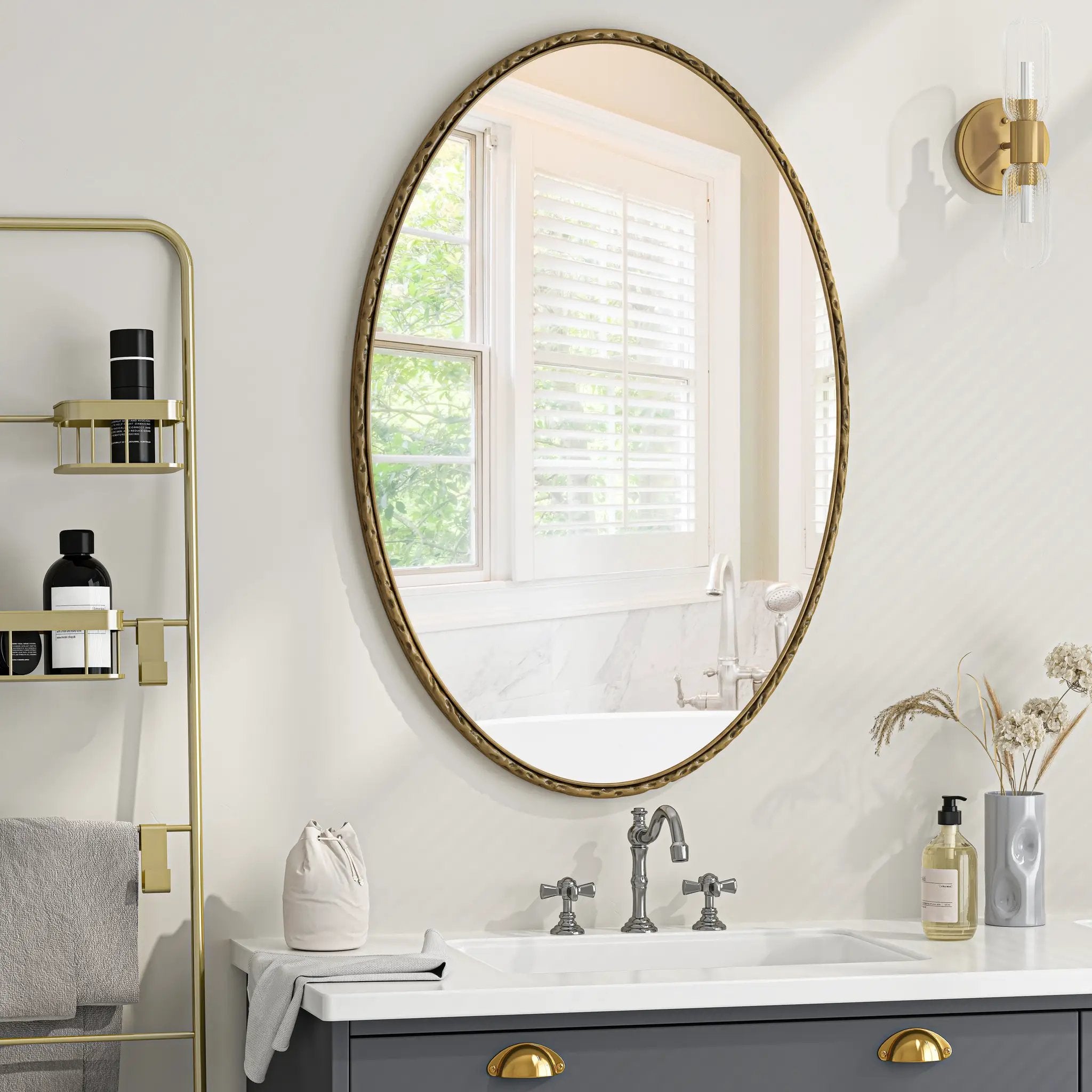Iron Art Oval Retro Mirror by HouseOfZazla
