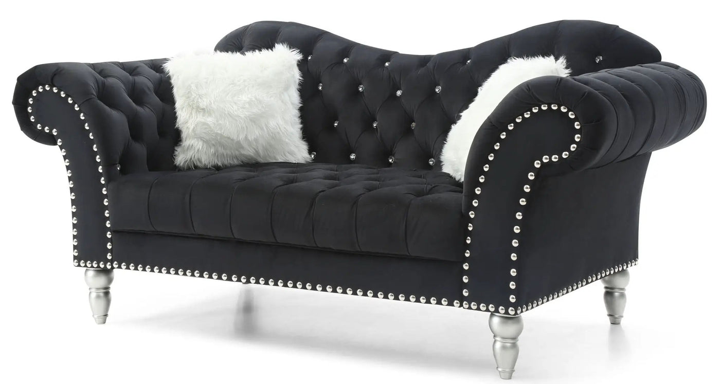 Elegant Round Arm Loveseat by HouseOfZazla