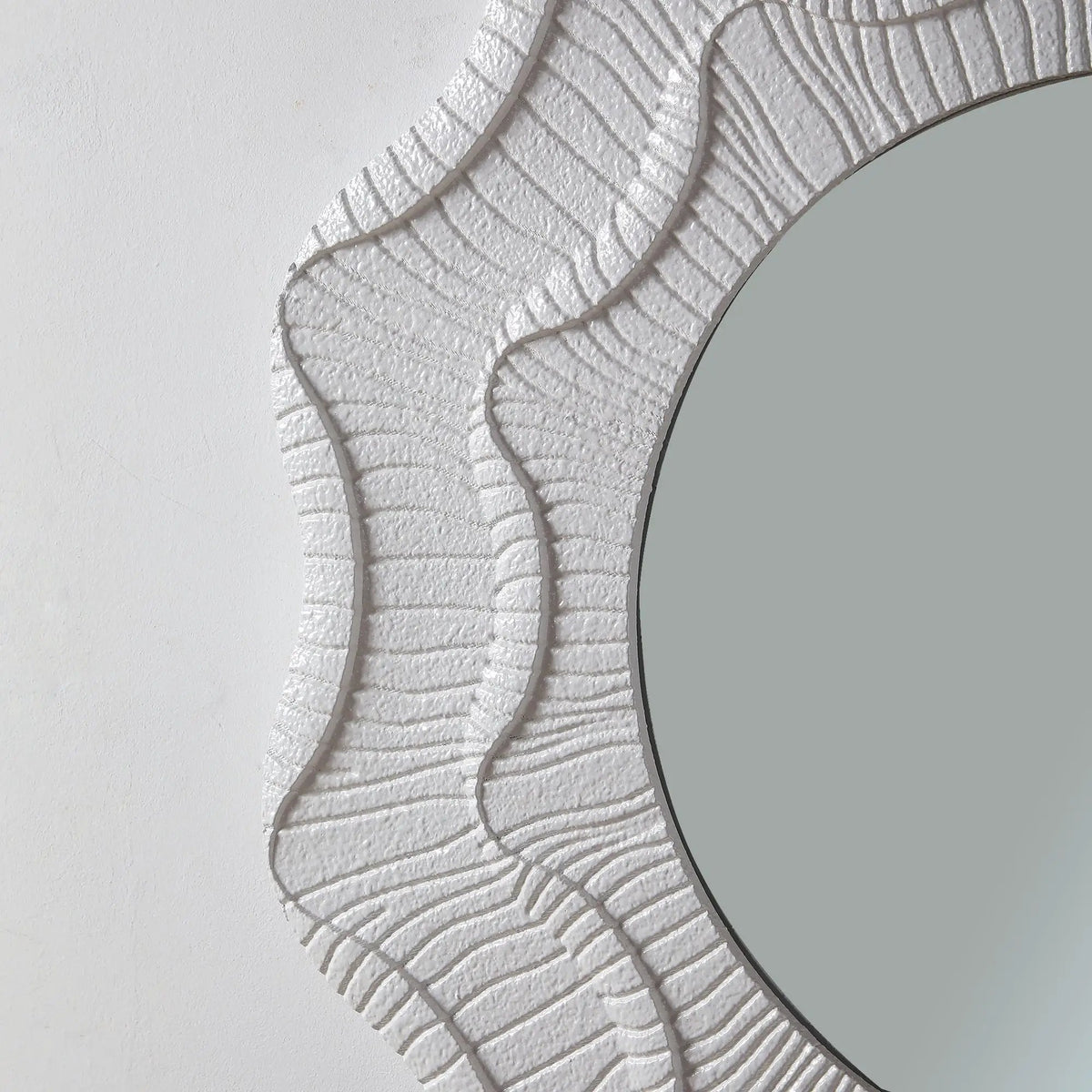 31.5 Inch Wavy Flower Wall Mirror by HouseOfZazla