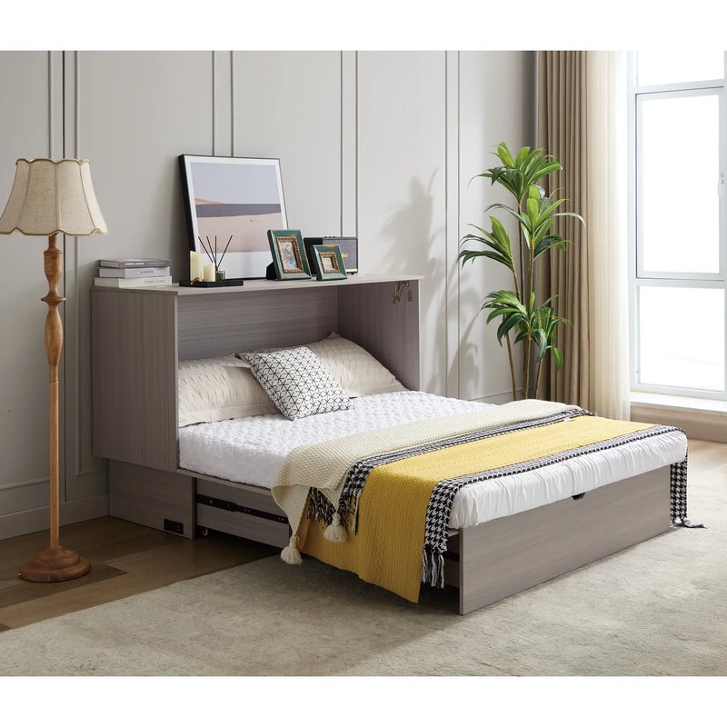 Cabinet Bed with Storage and Foam Mattress by HouseOfZazla
