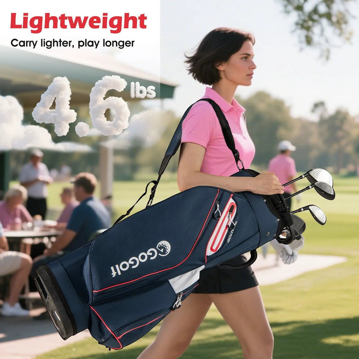 Golf Cart Bag Lightweight Portable Golf Club Organizer Bag, photo 10 of 16