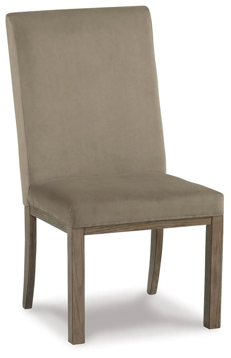 Chrestner - Dining UPH Side Chair (Set of 2) - Gray / Brown by Unique Piece Furniture