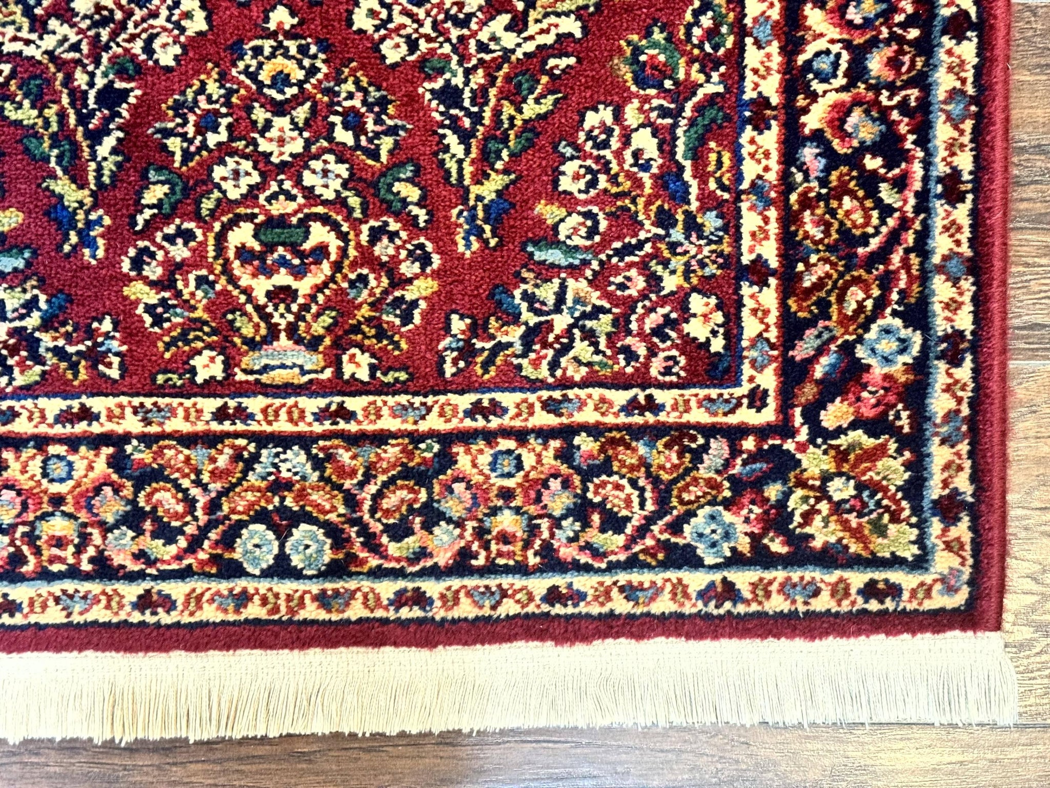 Karastan Runner Rug 2.6 x 8.6, Red Sarouk #785, Original 700 Series, Wool Karastan Runner Rug, Rare by Jewel Rugs