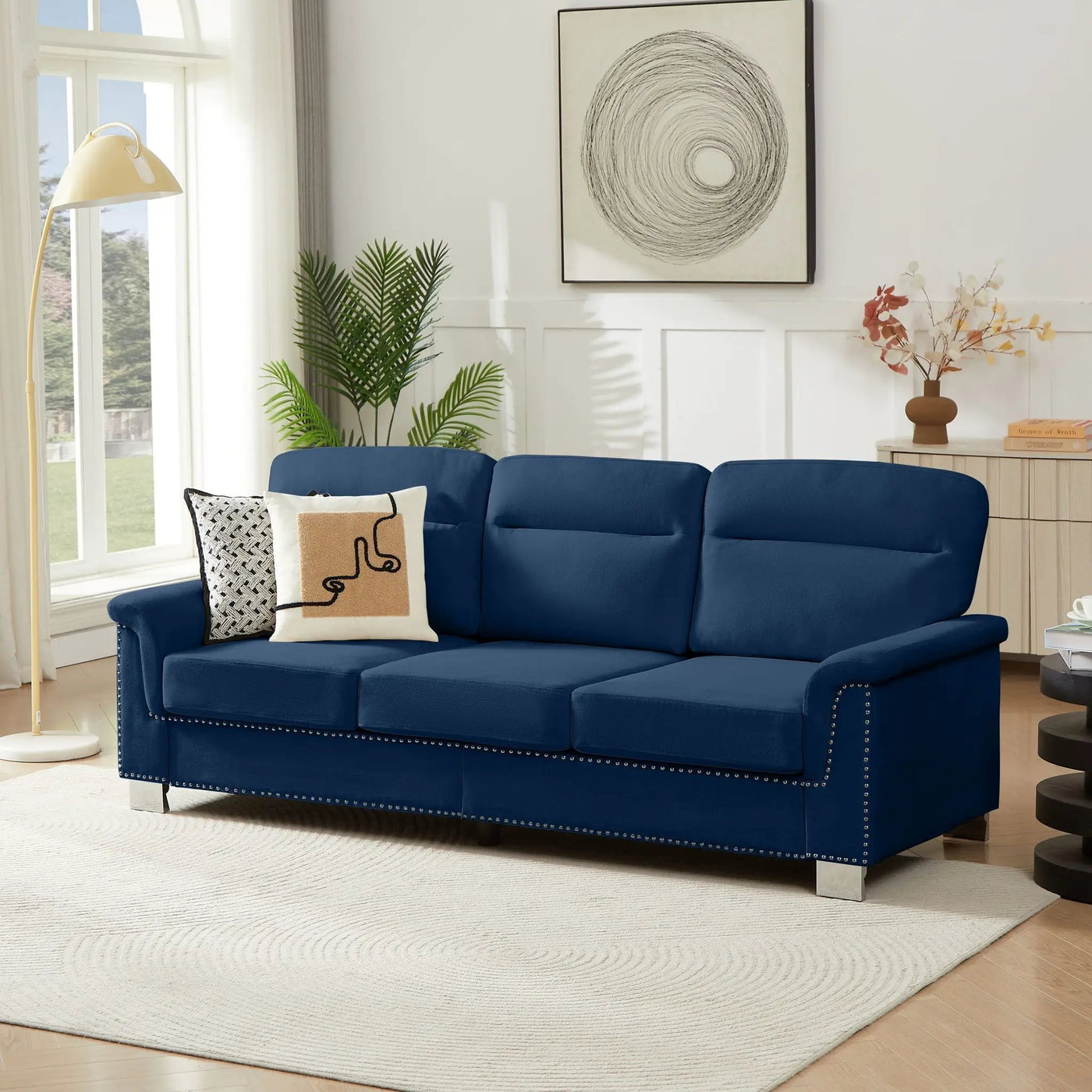3 Seater Elegant Stationary Sofa by HouseOfZazla
