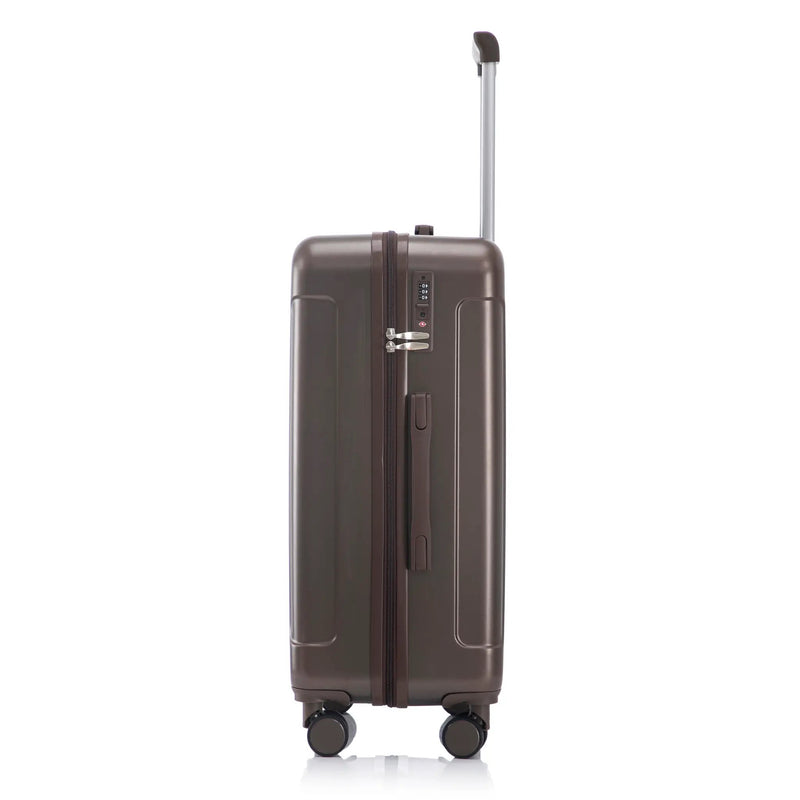 3 Piece ABS Spinner Wheel Luggage Set (Brown) by HouseOfZazla