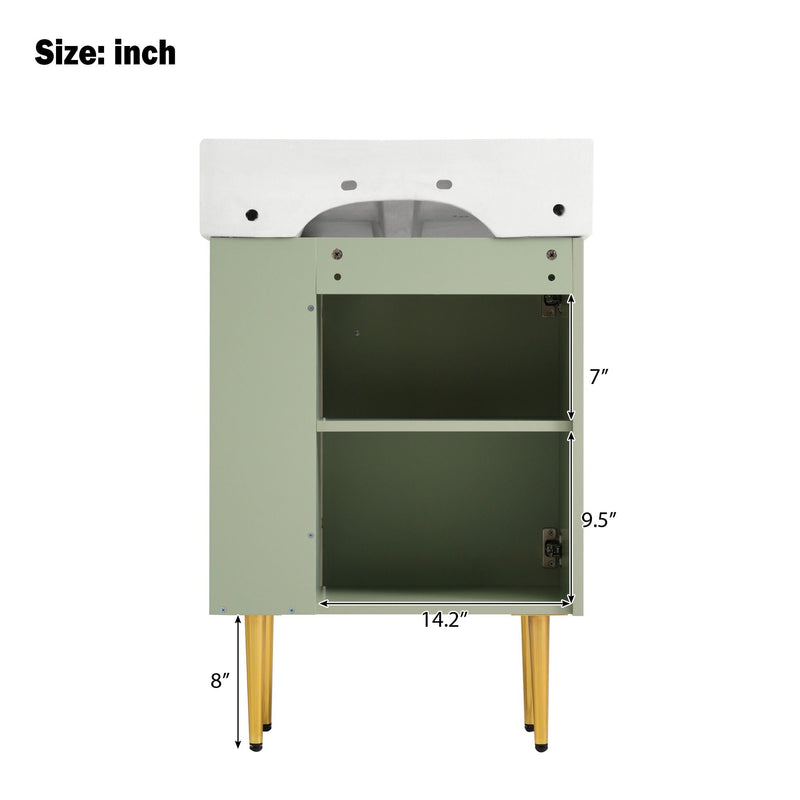 Bathroom Vanity, Combo Cabinet, Bathroom Storage Cabinet, Single Ceramic Sink by HouseOfZazla