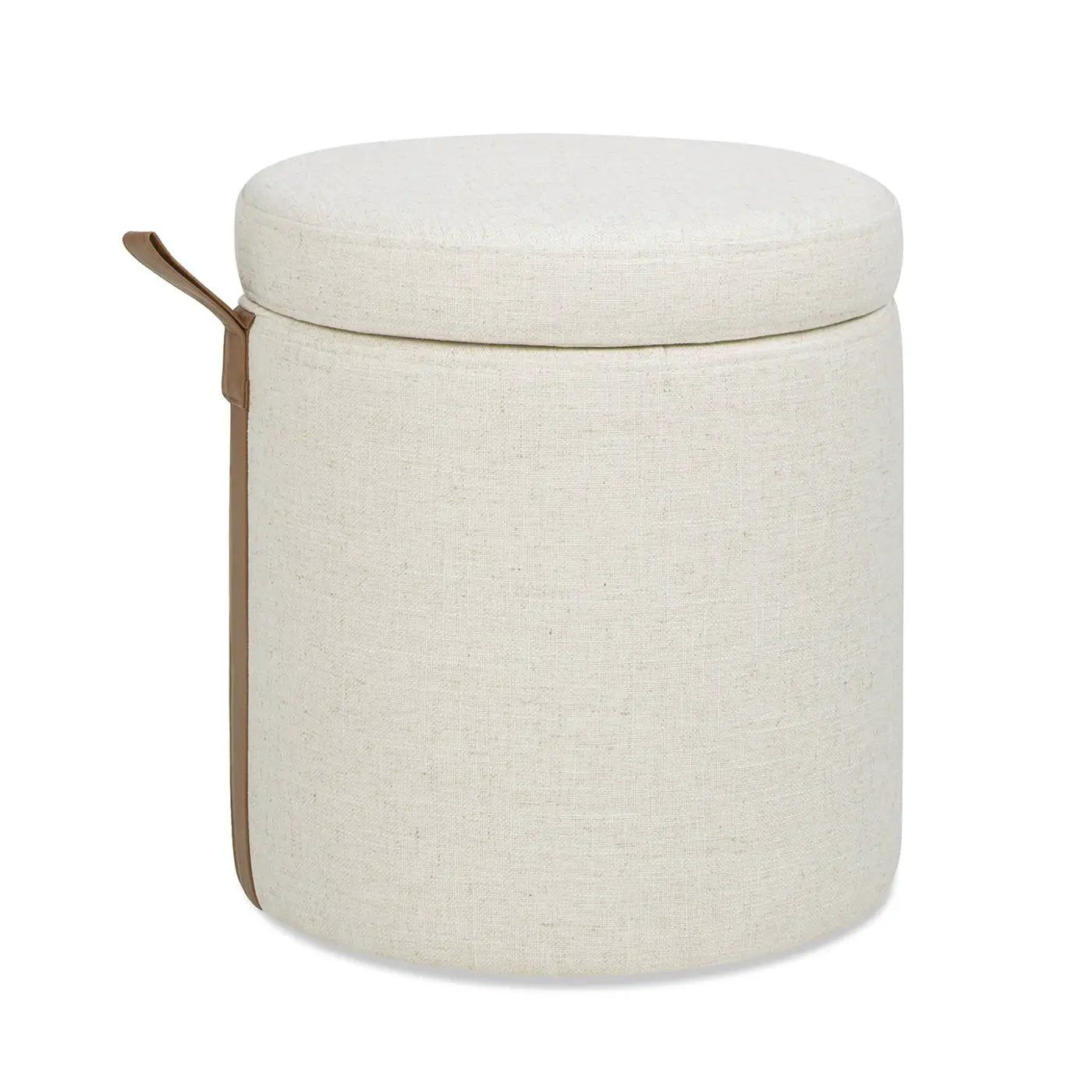Brandy - Round Upholstered Storage Ottoman With Accent by Unique Piece Furniture
