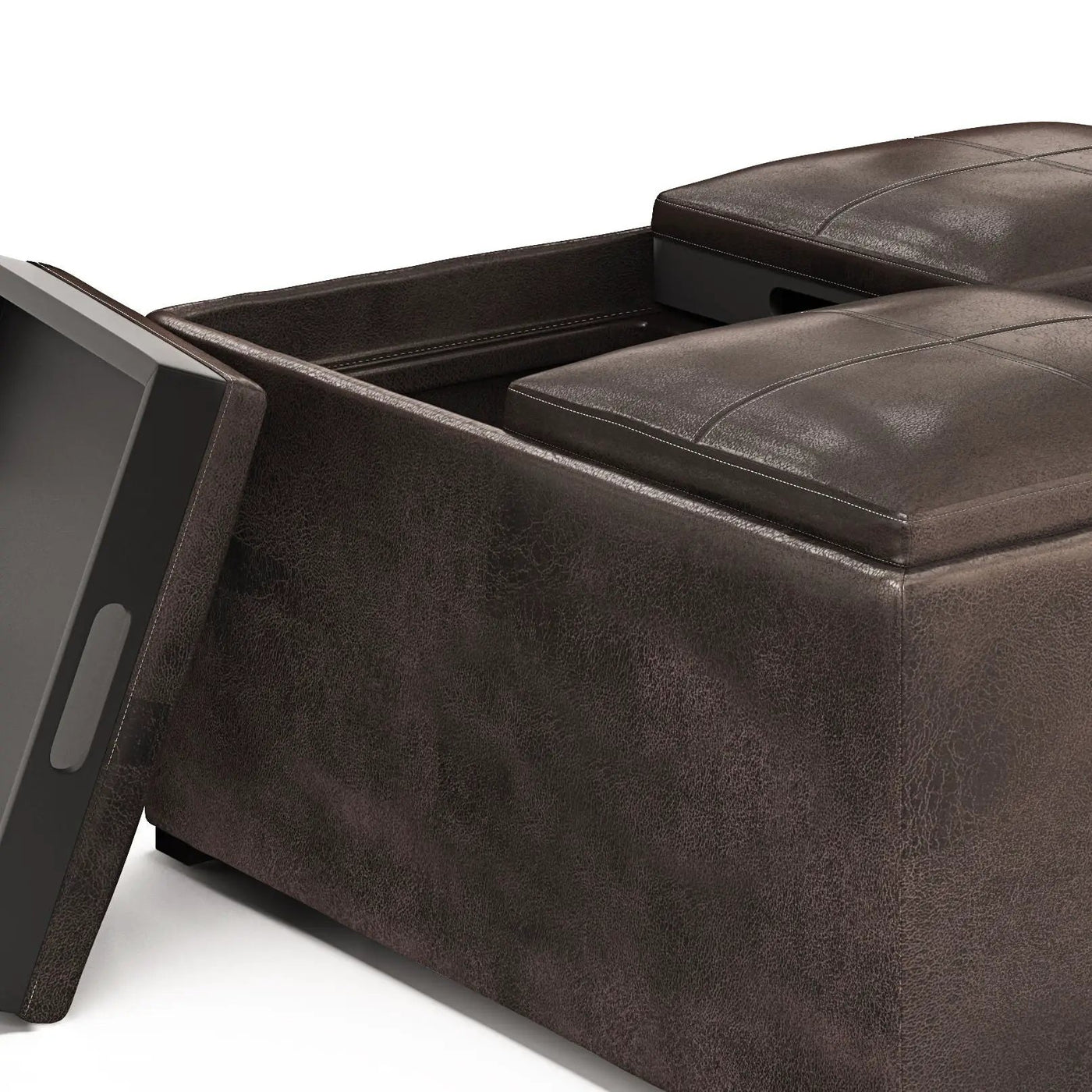 Avalon - Upholstered Square Coffee Table Storage Ottoman by Unique Piece Furniture
