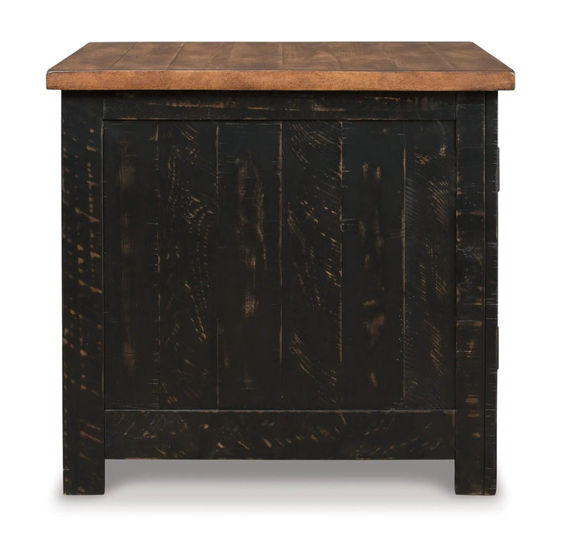 Valebeck - Rectangular End Table - Black / Brown by Unique Piece Furniture