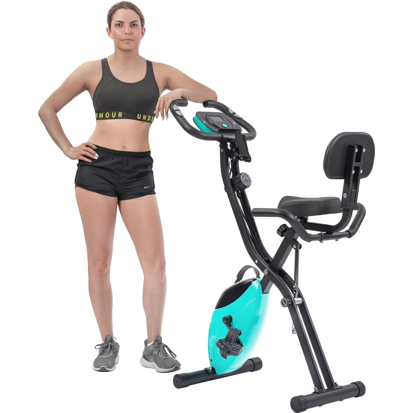 Exercise Bike Folding Stationary Bikes For Home With 16 Level Magnetic Resistance by HouseOfZazla