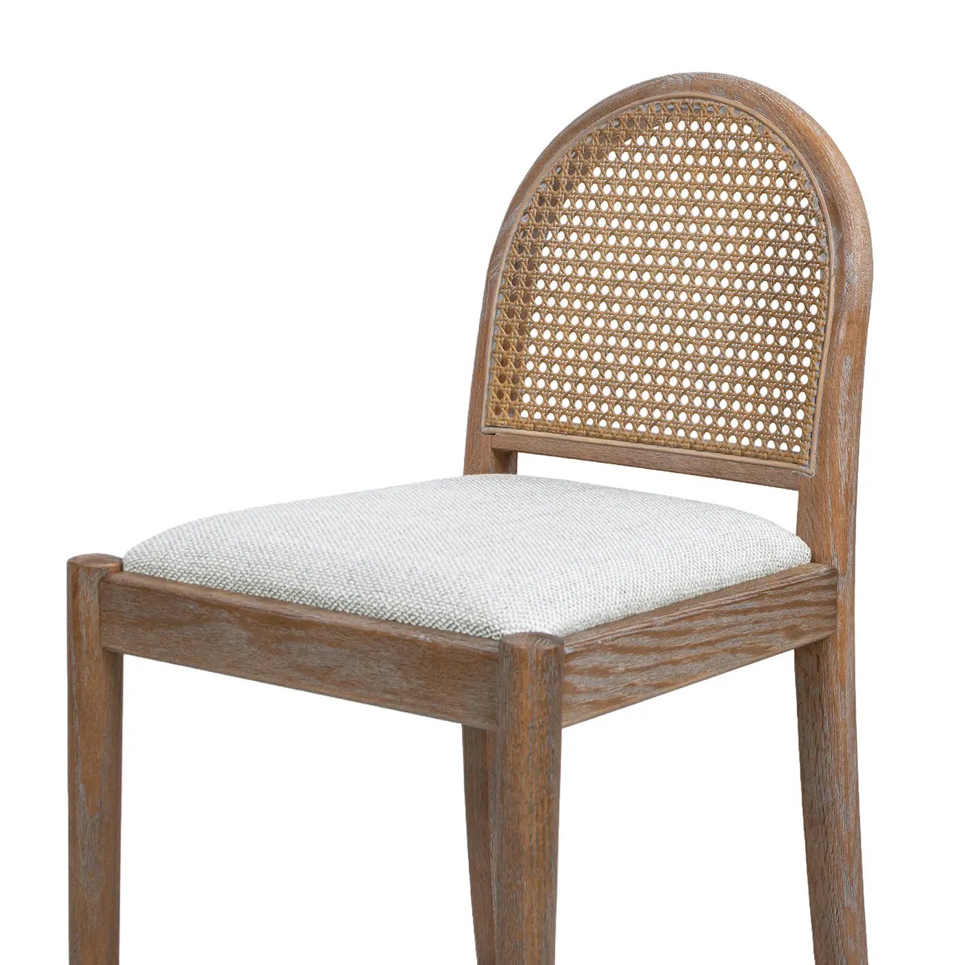 Panama 26.5" Curved Back Cane Rattan Counter Stool, Set of 2, Two-Tone Neutral by HouseOfZazla