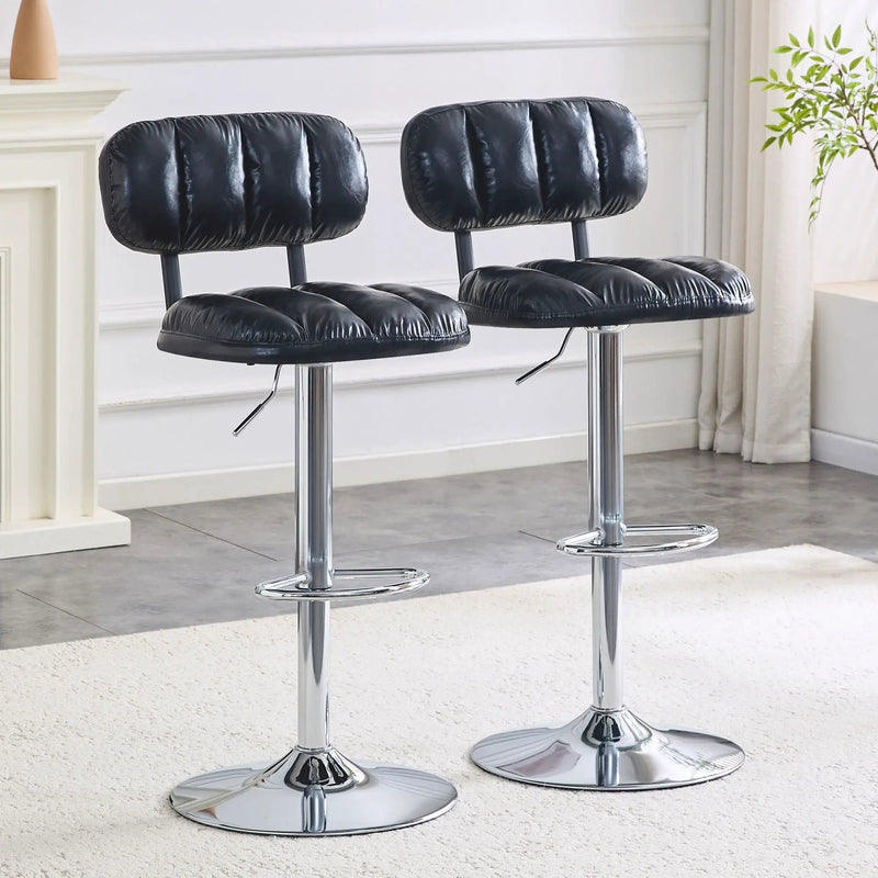 Adjustable Height Bar Stools With Footrest for Kitchen Island (Set of 2) by HouseOfZazla