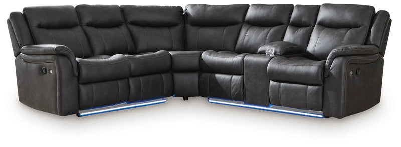 Sultan Meadow - 2-Piece Reclining Sectional - Carbon by Unique Piece Furniture