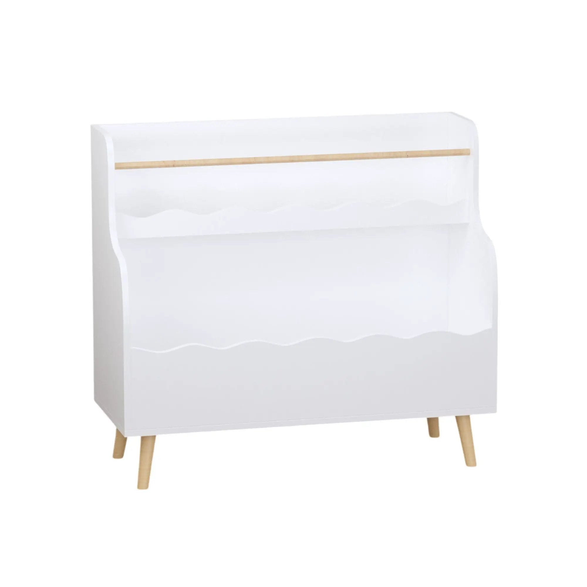 Kids Bookcase, Children Book Organizer Toy Storage Cabinet - White by Unique Piece Furniture