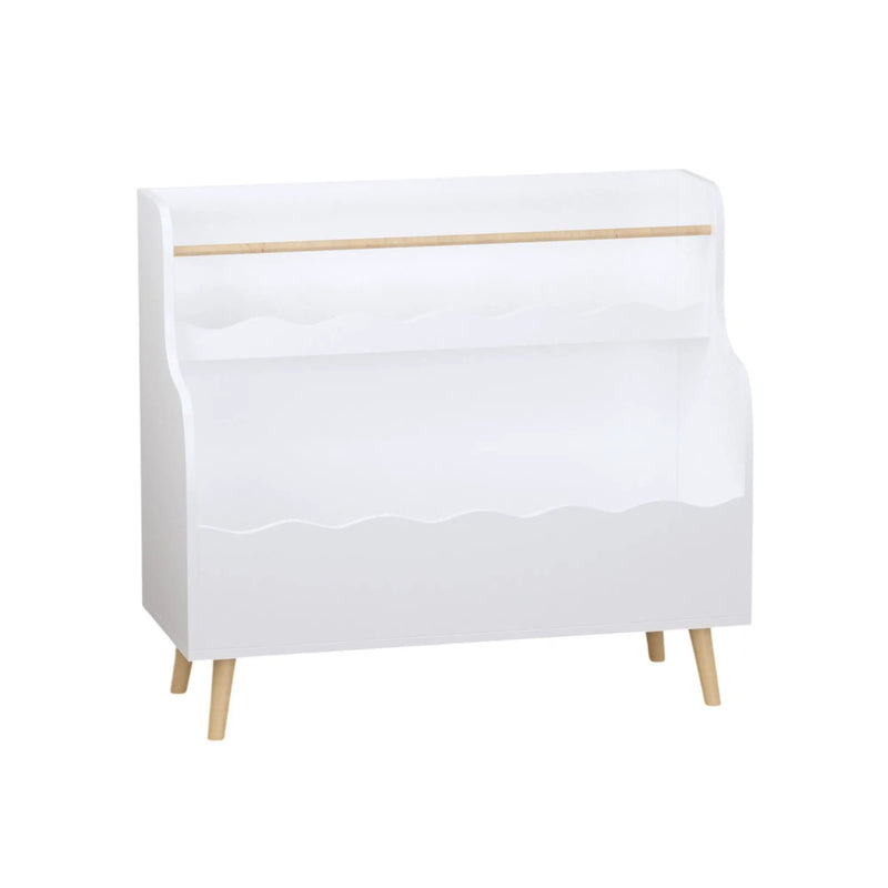 Kids Bookcase, Children Book Organizer Toy Storage Cabinet - White by HouseOfZazla