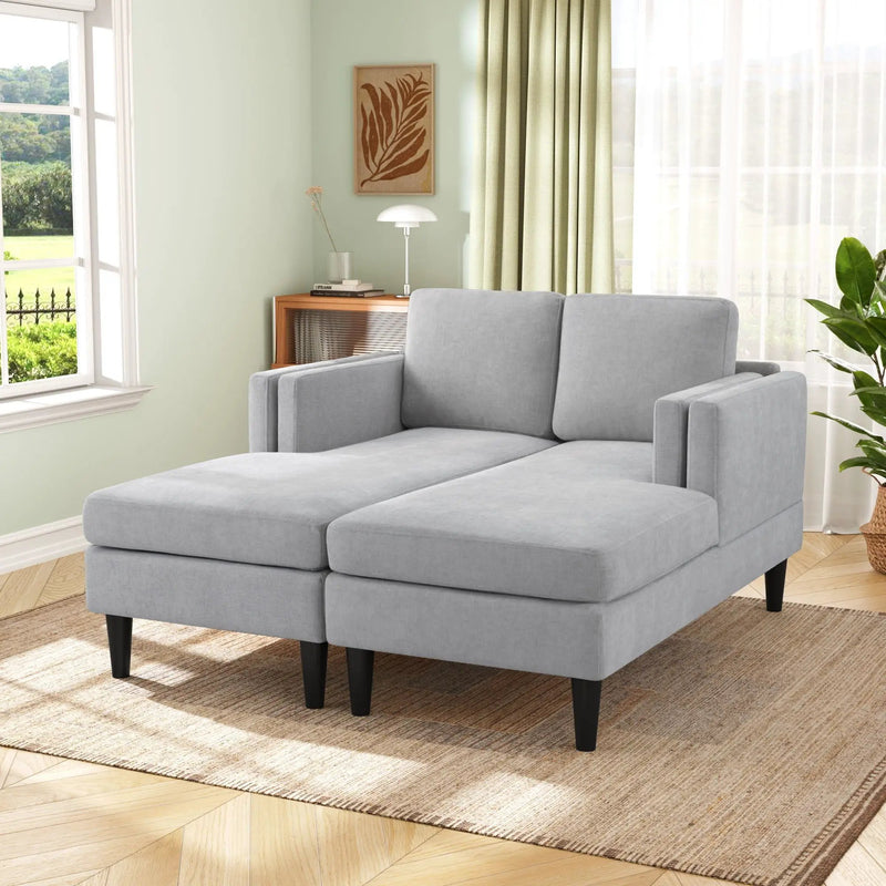 Chaise Lounge Sofa Bed With Dual Layer Armrests For Living Room by Unique Piece Furniture