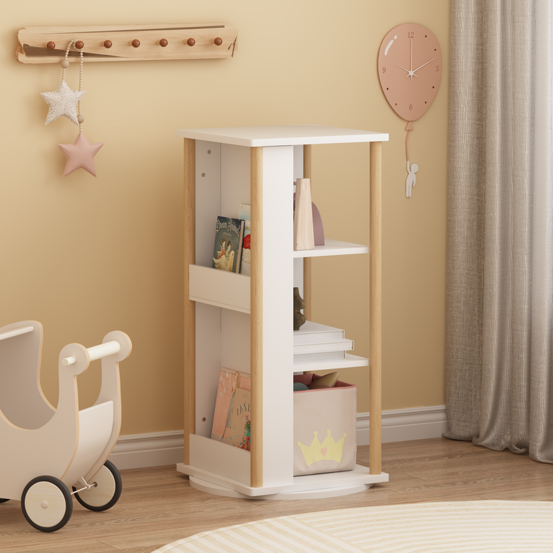 360° Rotating Kids Bookshelf with Chalkboard by HouseOfZazla