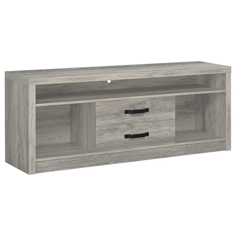 Burke 2-drawer Engineered Wood 59-inch TV Stand Grey Driftwood by Unique Piece Furniture