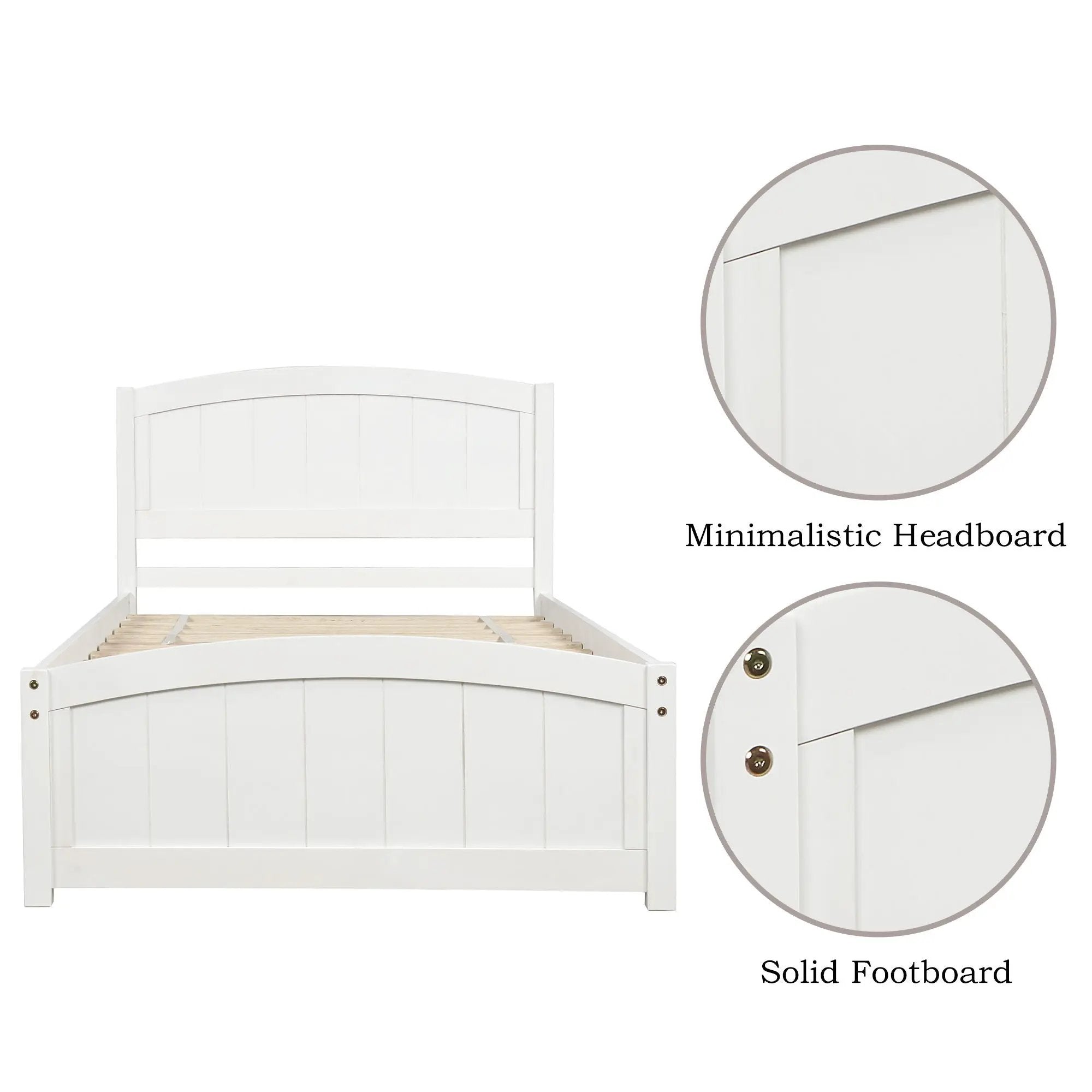 Platform Bed & Headboard, Footboard And Wood Slat Support by HouseOfZazla