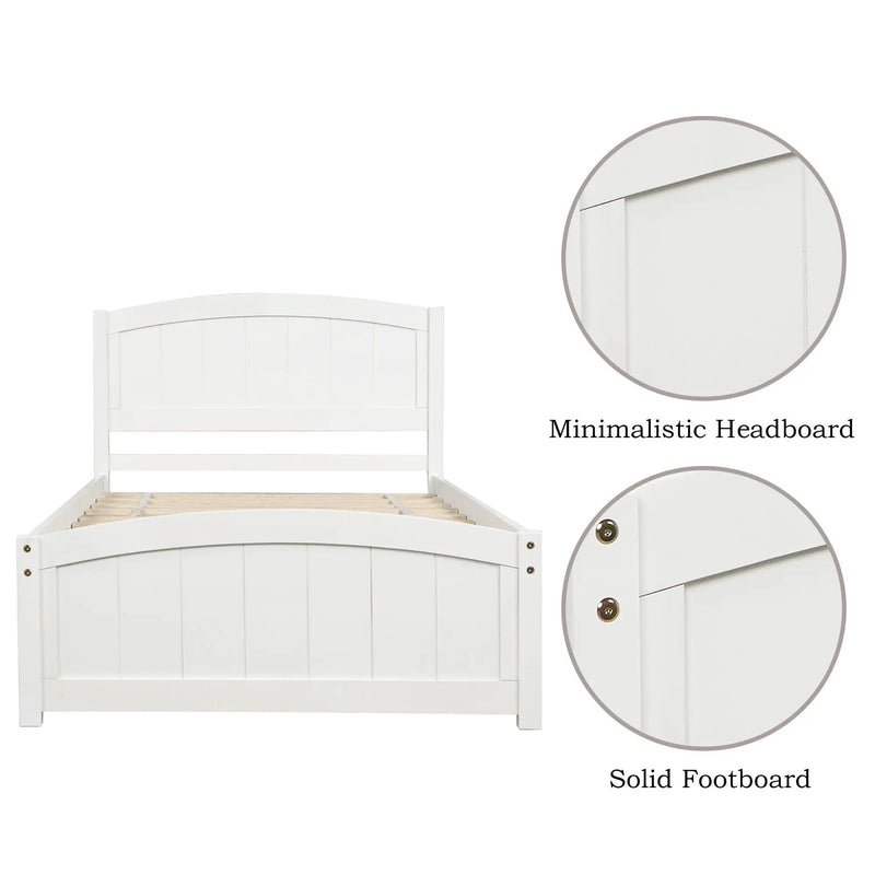 Platform Bed & Headboard, Footboard And Wood Slat Support by HouseOfZazla