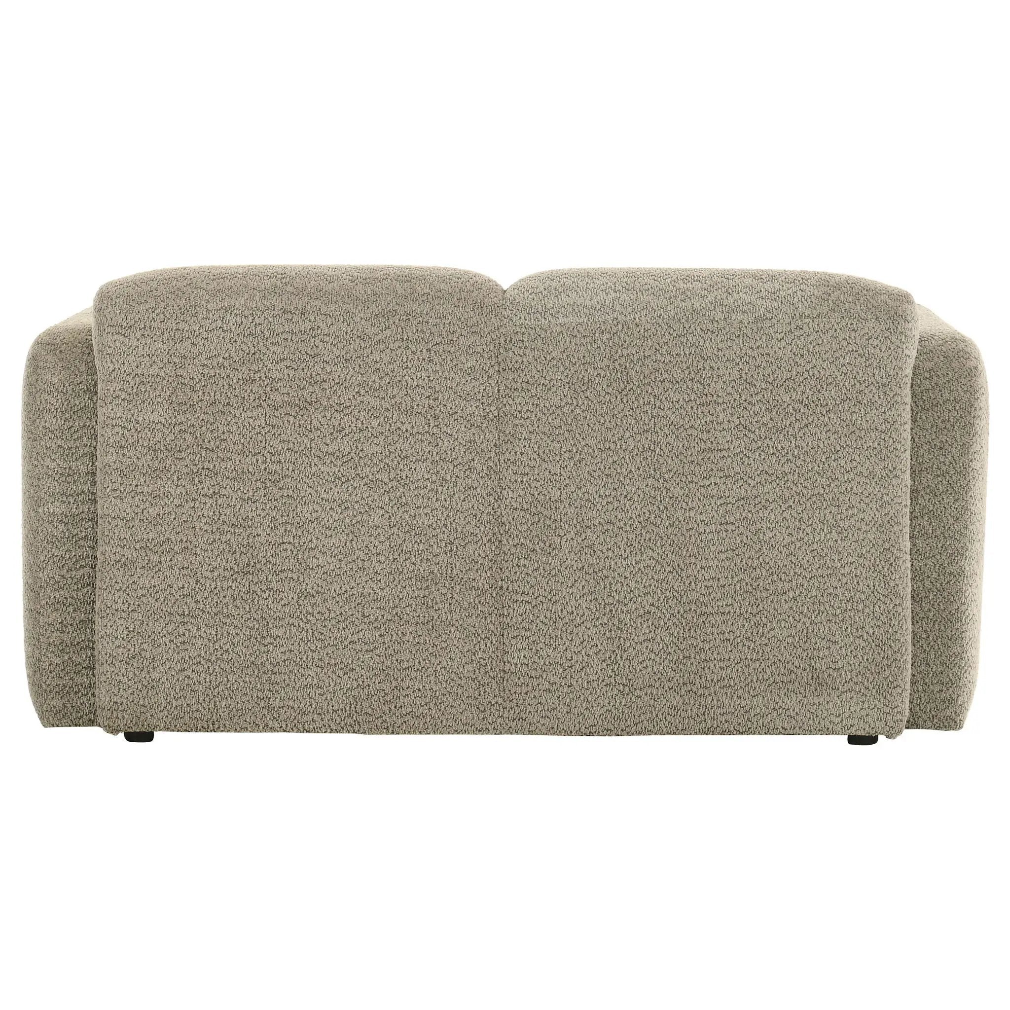 Dorset Fabric Upholstered Round Track Arm Loveseat Brown by Unique Piece Furniture