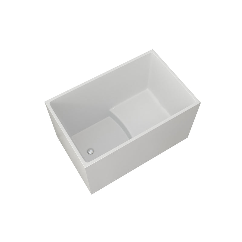 43" Acrylic Freestanding Bath Tub Modern Soaker Tub by HouseOfZazla