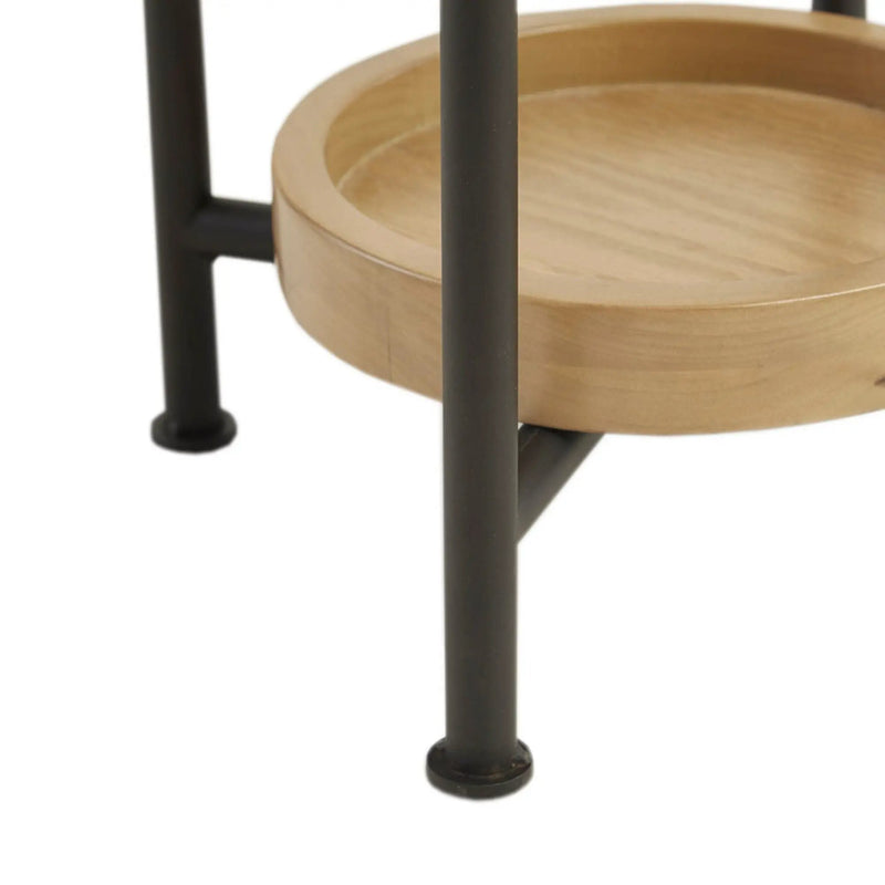 Oval End Table - White / Natural by Unique Piece Furniture