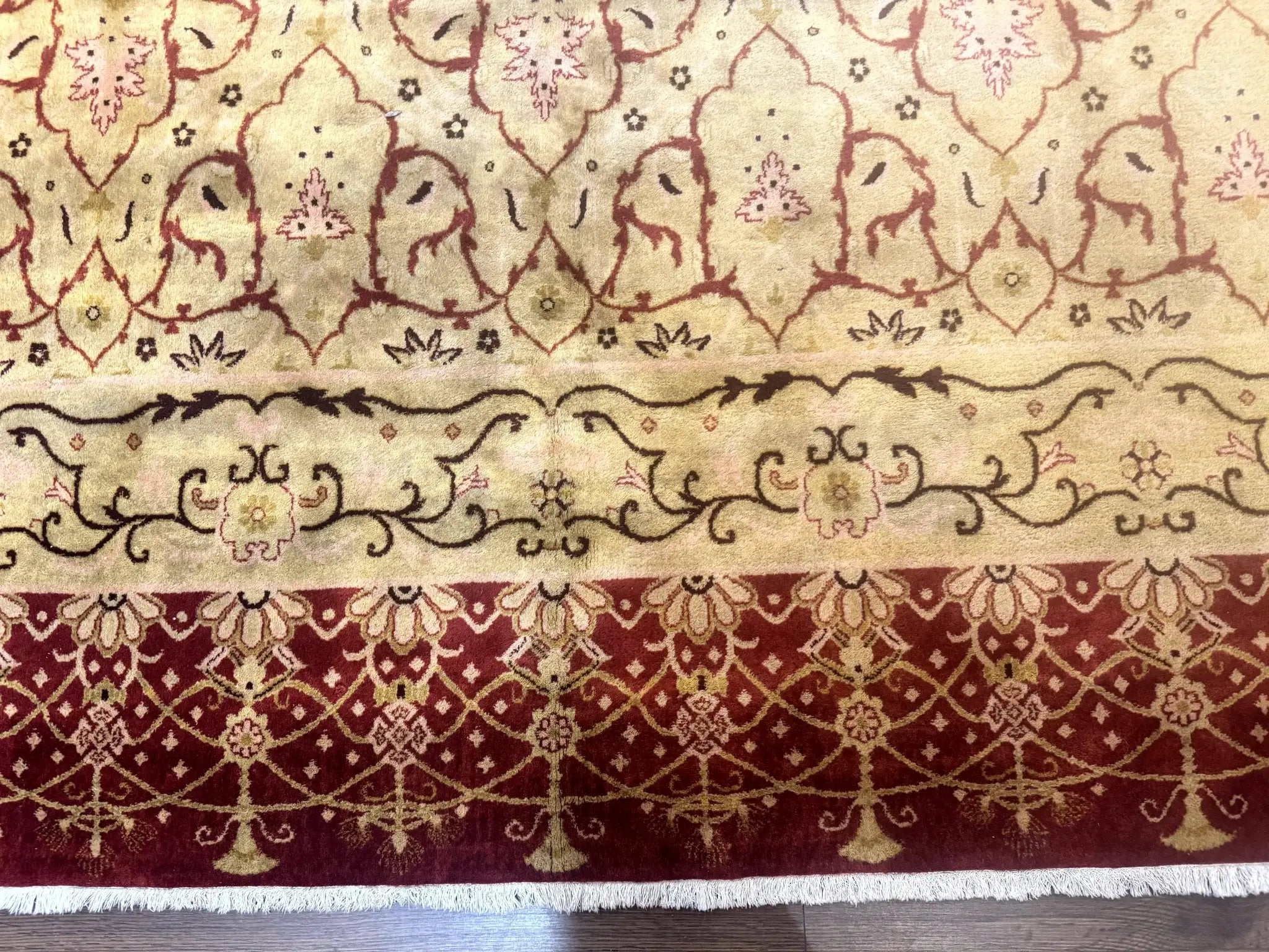 Pak Persian Rug 8x10, Allover Pattern, Gold-Tan, Fine 200 KPSI by Jewel Rugs