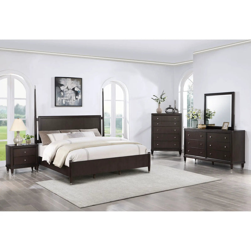 Niguel - 5 Drawer Chest Storage Furniture - Brown by HouseOfZazla