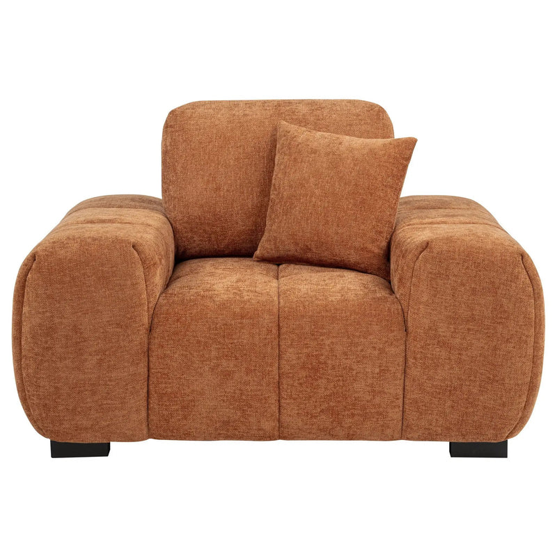 Octavia Upholstered Track Arm Accent Chair Orange by Unique Piece Furniture