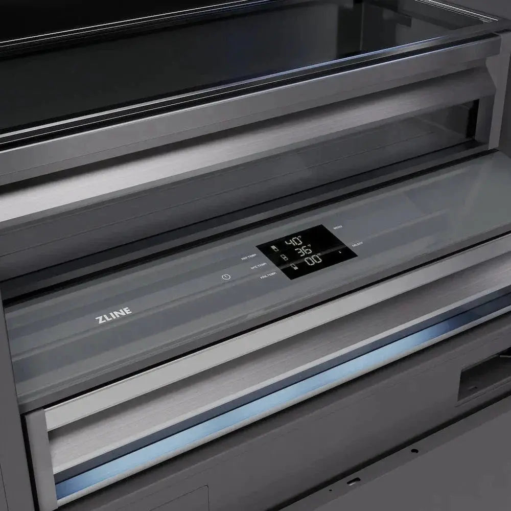 ZLINE 36" Panel Ready Built-In Bottom Freezer Refrigerator,Water Dispenser, Ice Maker,Graphite Gray GRBIT-36 by Farmhouse Kitchen and Bath