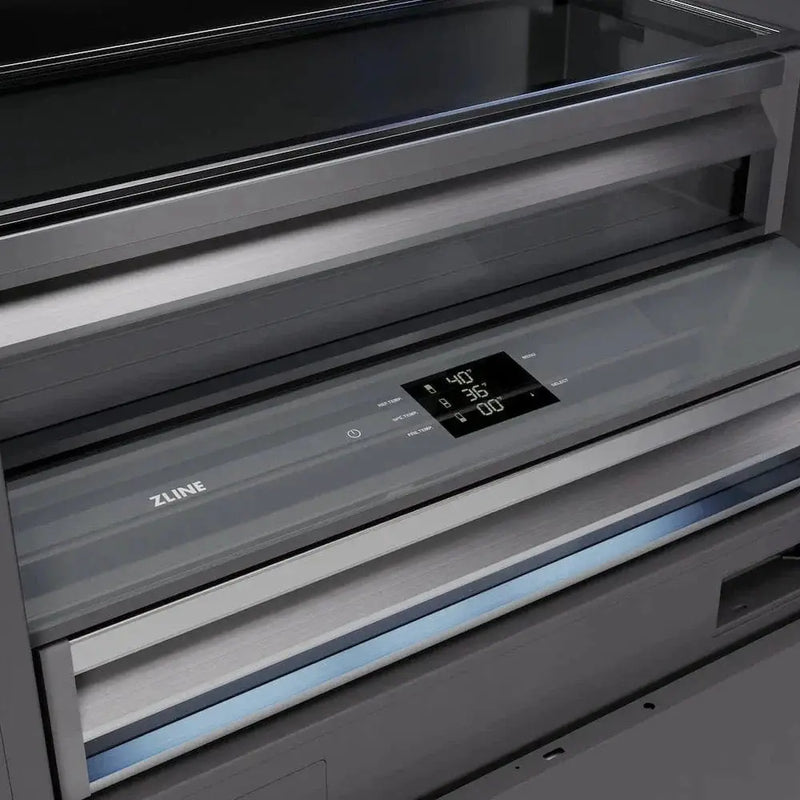 ZLINE 36" Panel Ready Built-In Bottom Freezer Refrigerator,Water Dispenser, Ice Maker,Graphite Gray GRBIT-36 by Farmhouse Kitchen and Bath