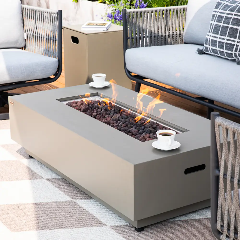 Propane Fire Pit Table Outdoor 50,000 BTU Firepits for Outside CSA Certified by EnvelorHome