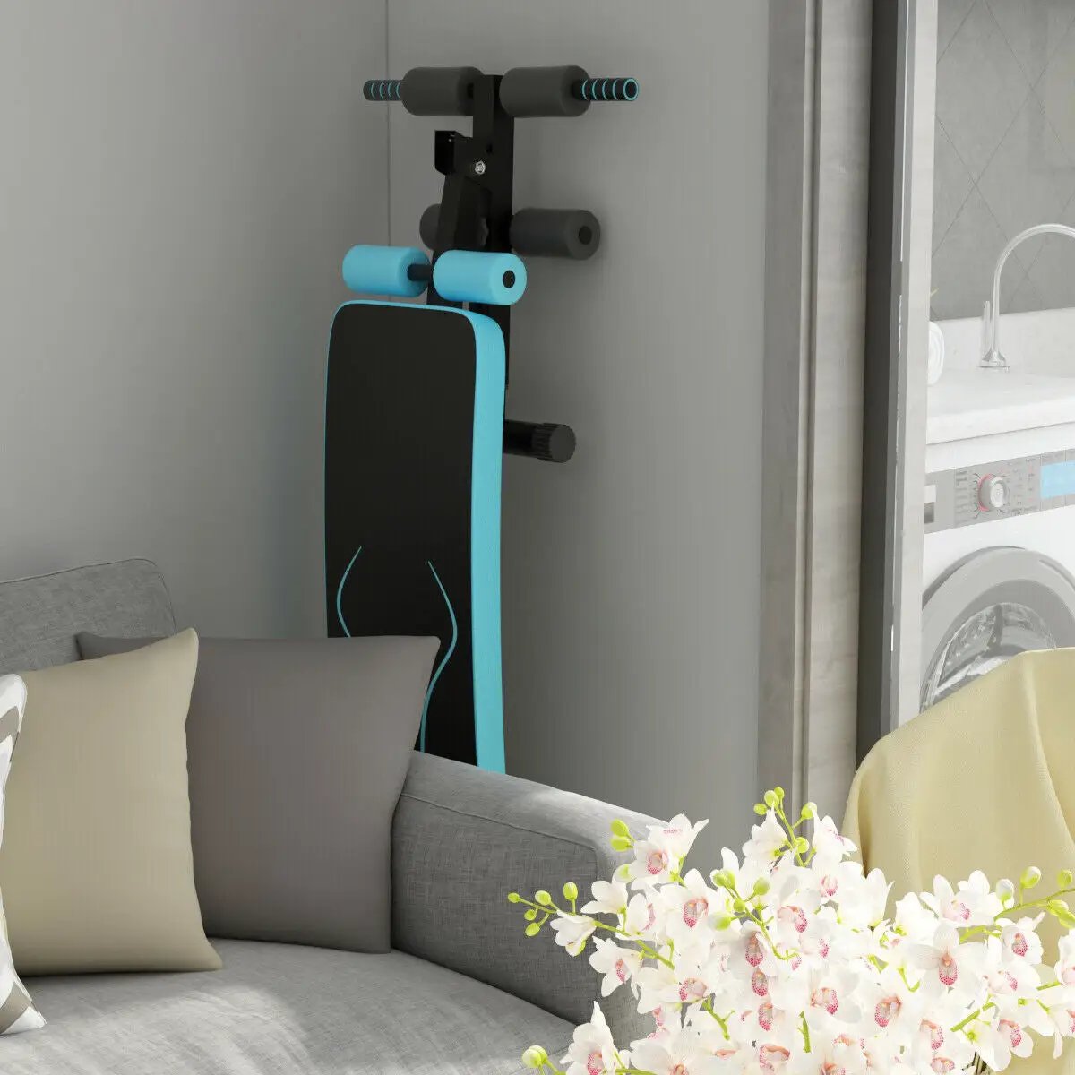 Folding Weight Bench Adjustable Sit-up Board Workout Slant Bench by DirectDeals