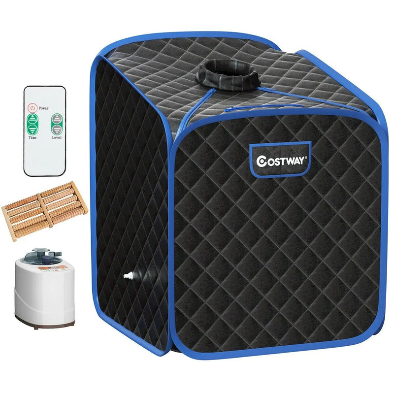 2L Portable Folding Steam Sauna Spa-Black by DirectDeals