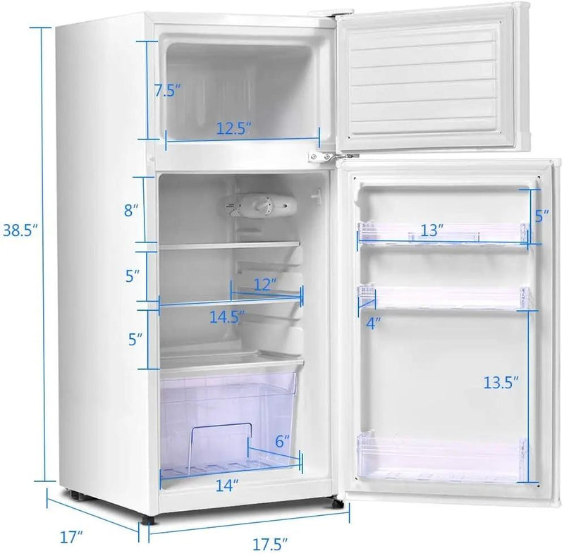 2 Doors Cold-rolled Sheet Compact Refrigerator by DirectDeals