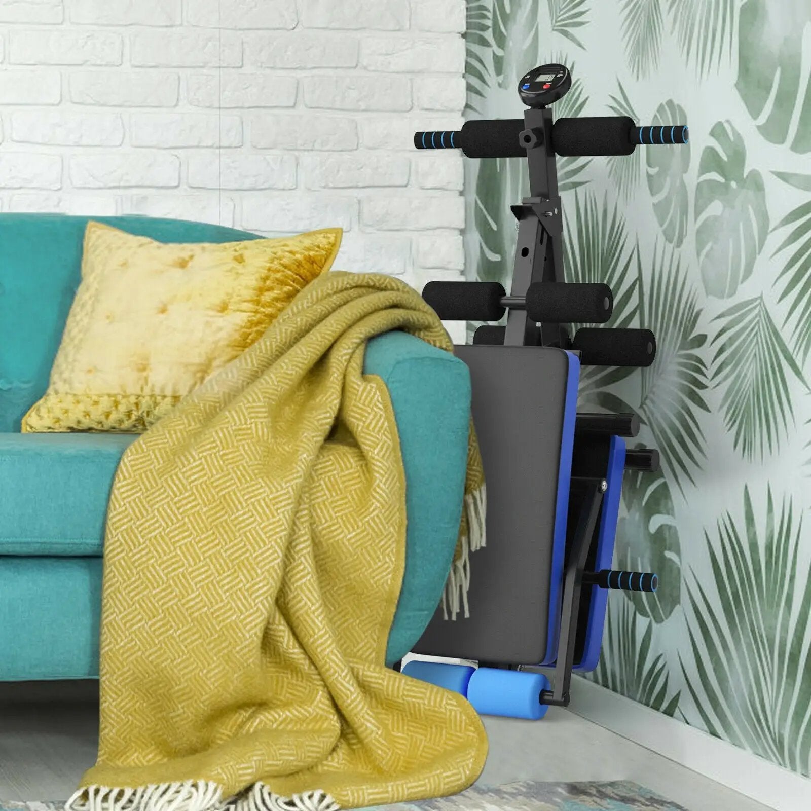Adjustable Sit Up Bench with LCD Monitor by DirectDeals