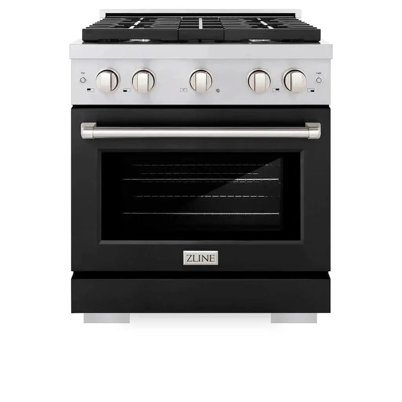 ZLINE 36" Gas Range, Convection Gas Oven, Stainless Steel,Matte Black SGR-BLM-36 by Farmhouse Kitchen and Bath